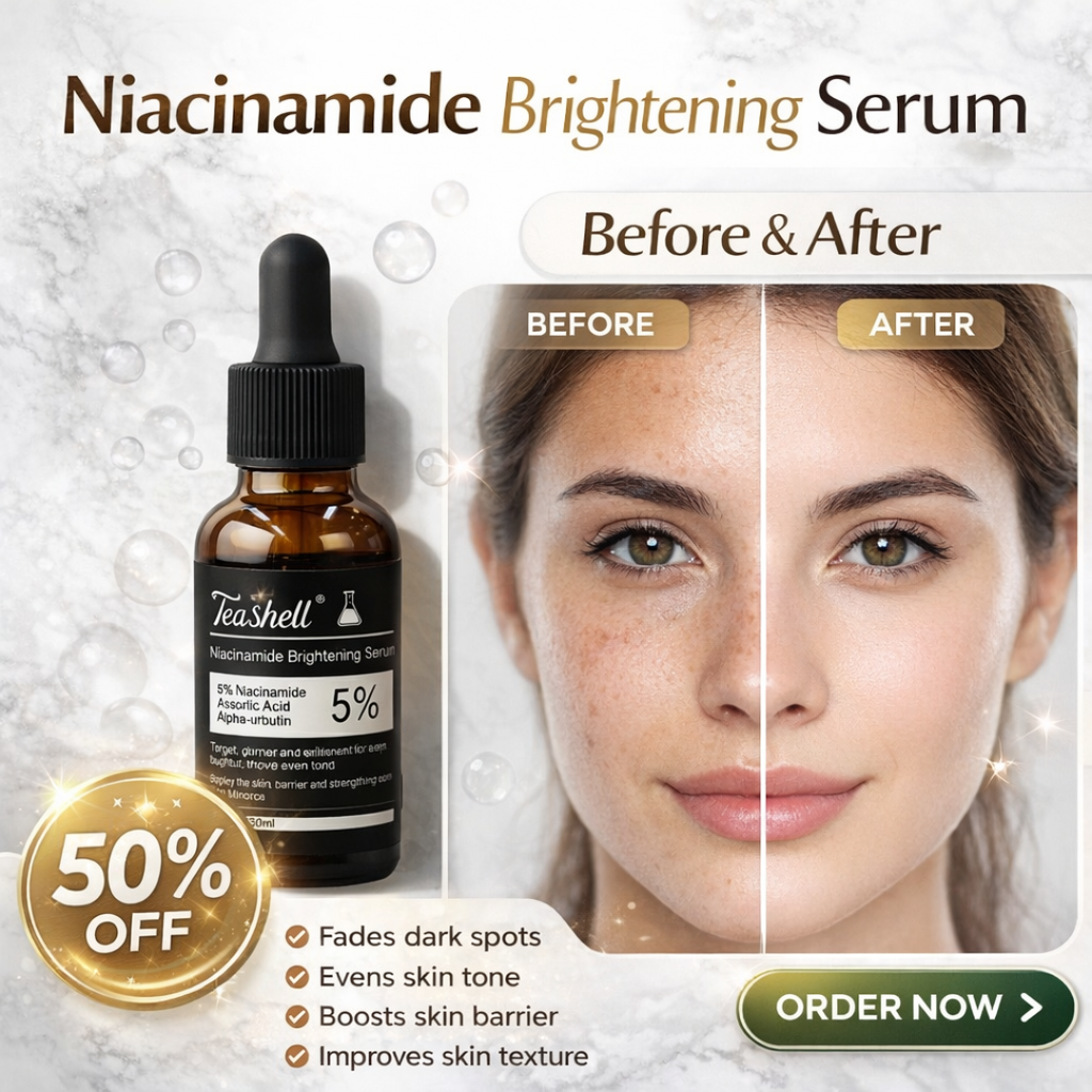 Teashell 5% Niacinamide Arbutin Serum 30ml bottle
