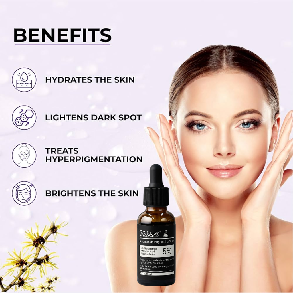Teashell Niacinamide Serum texture and application