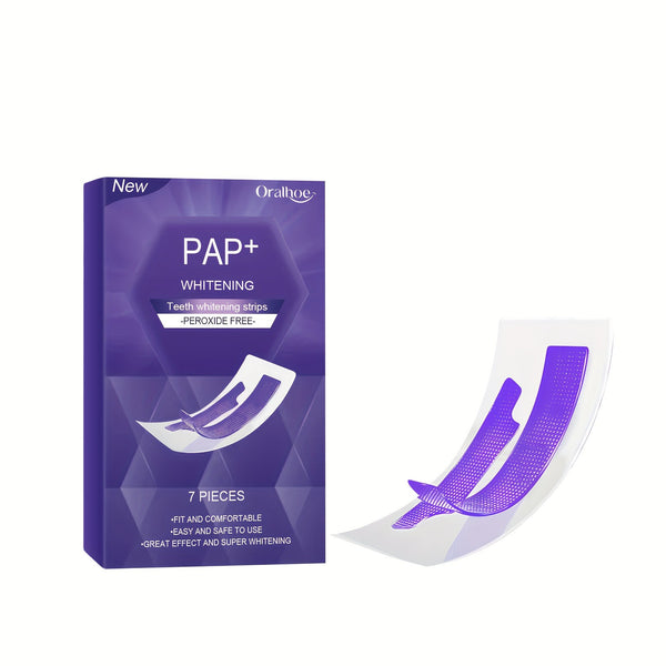 Purple Whitening Teeth Strips - Before and After